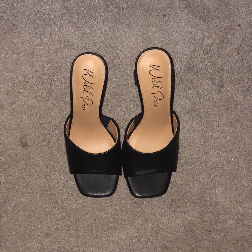 Womens Platform High Heel Sandals Ladies Square Open Toe Heeled Mules Size 6